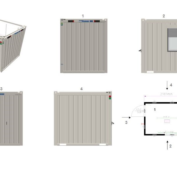 10' Bürocontainer (VK_10B_NEU) <br> auf Anfrage
