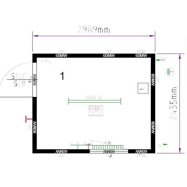 10' Bürocontainer (VK_10B_NEU) <br> auf Anfrage