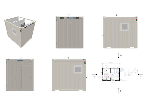 10' Sanitärcontainer (VK_10S_NEU) <br> auf Anfrage