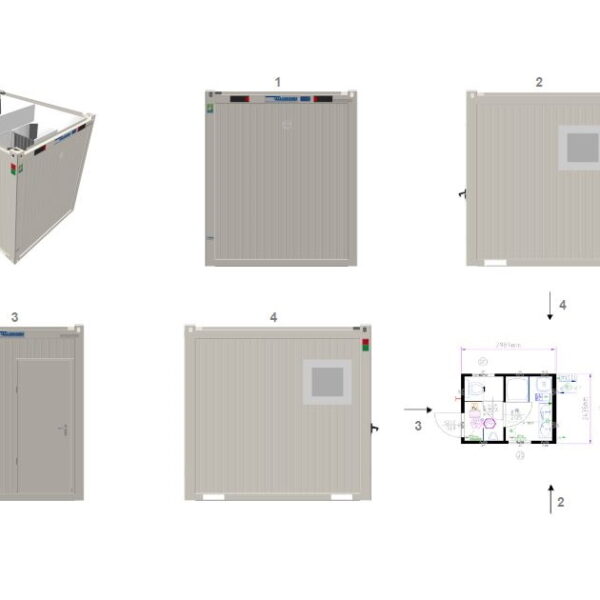 10' Sanitärcontainer (VK_10S_NEU) <br> auf Anfrage