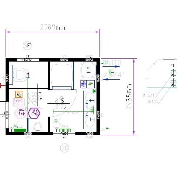 10' Sanitärcontainer (VK_10S_NEU) <br> auf Anfrage
