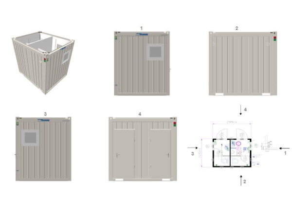 10' WC-Container (VK_10WC_NEU) <br> auf Anfrage