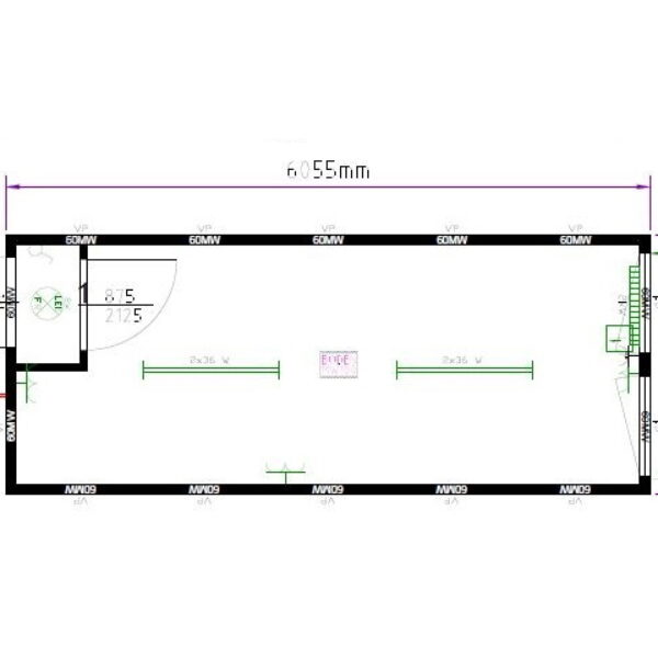 20' Bürocontainer (VK_20B_mWF_NEU) <br> auf Anfrage