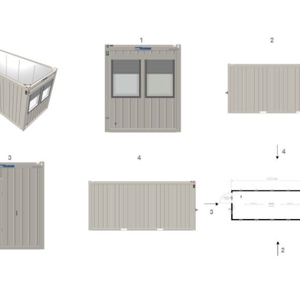 20' Bürocontainer (VK_20B_oWF_NEU) <br> auf Anfrage