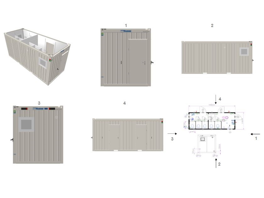 20' WC-Container (VK_20WC_NEU) <br> auf Anfrage