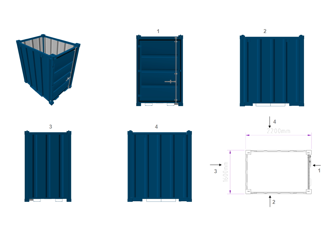 5' Lagercontainer <br> (VK_5L_NEU) <br> auf Anfrage