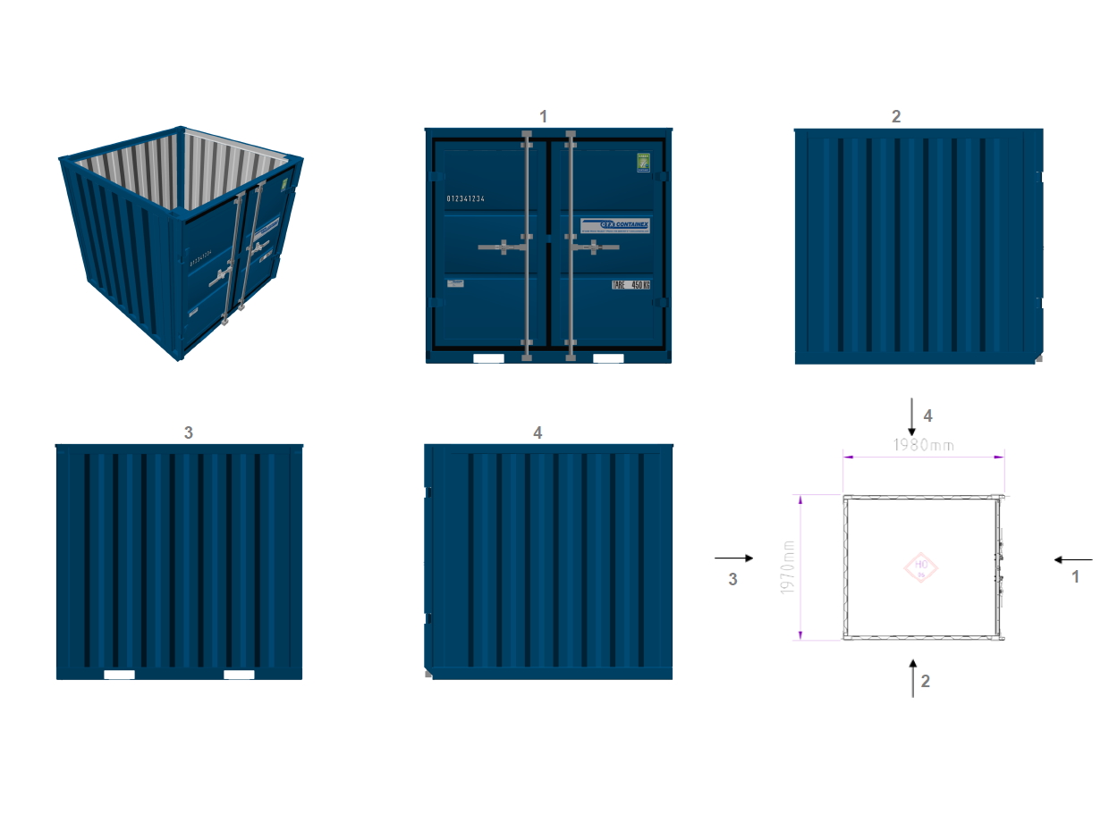 6' Lagercontainer <br> (VK_6L_NEU) <br> auf Anfrage