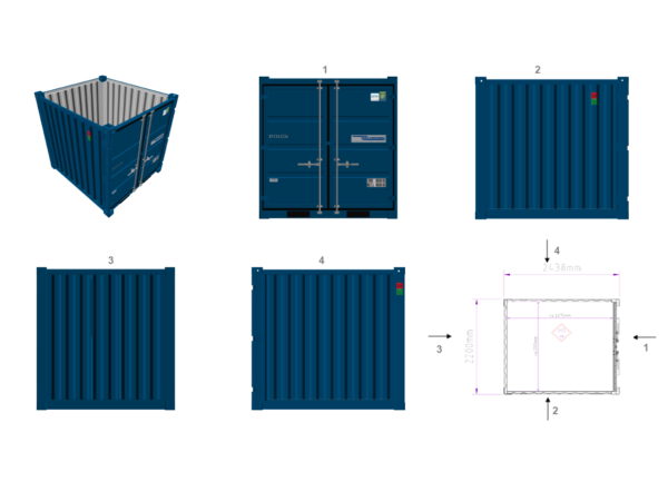 8' Lagercontainer <br> (VK_8L_NEU) <br> auf Anfrage